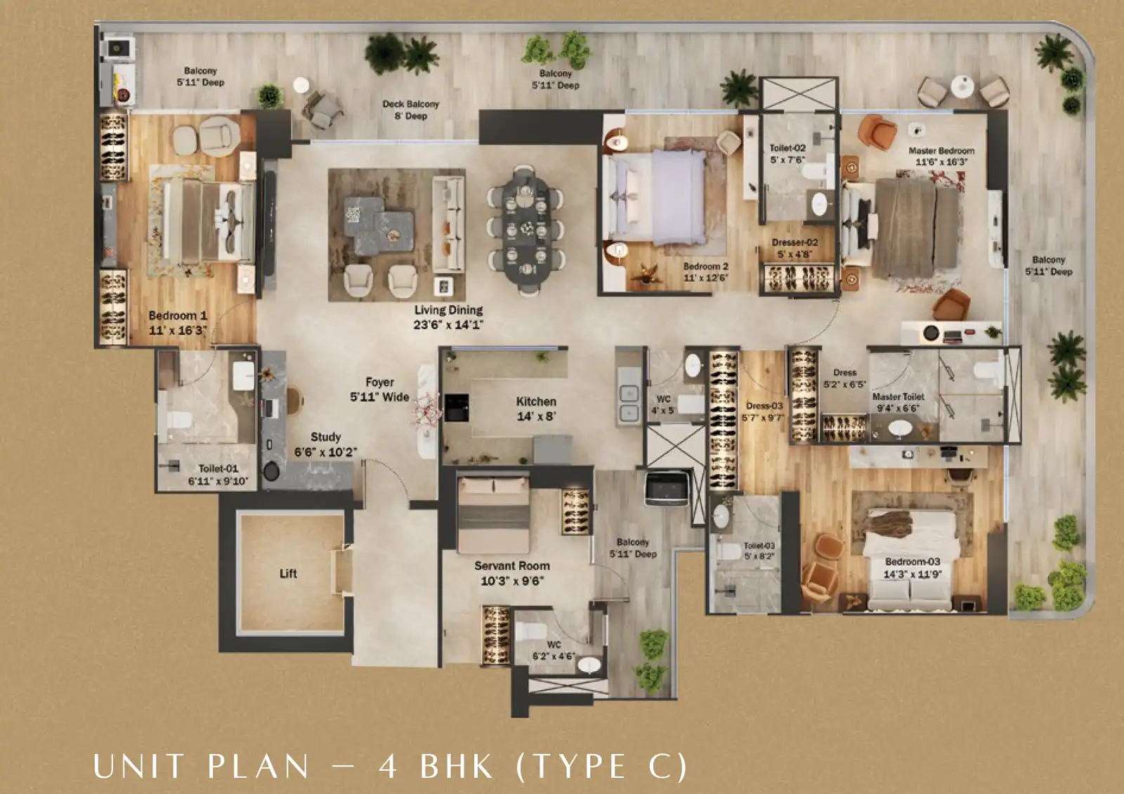 floor-plan-Trevoc Royal Residences - Residential property in Gurgaon